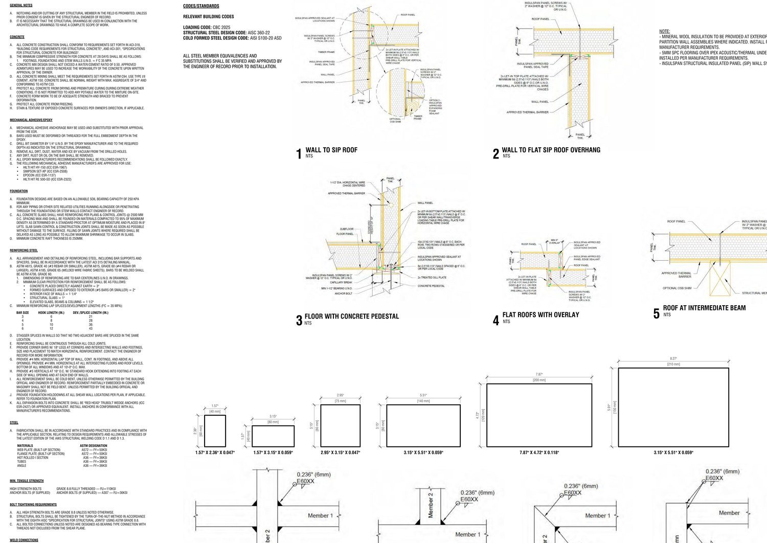 R-22345 steel connection details from approval packet
